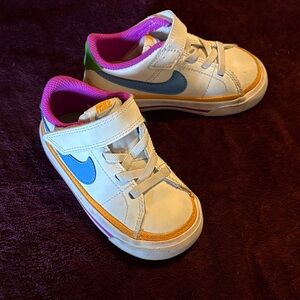 Nike Kids Sneakers - White, Blue, and Pink